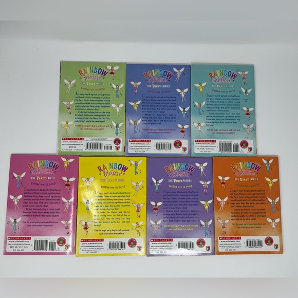 RAINBOW MAGIC FAIRIES: PARTY FAIRIES: Books 1-7 Set/Lot (Daisy Meadows) - Picture 2 of 4